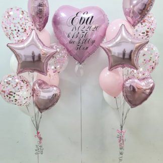 Композиция шаров на выписку Для девочки