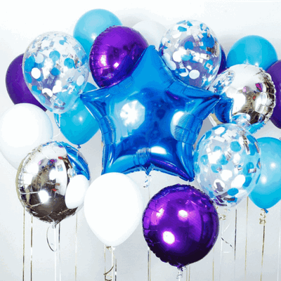 Композиция шаров  Синяя звезда