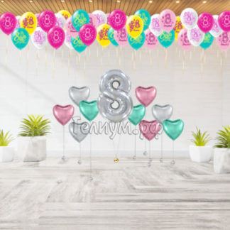 Комплект шаров на 8 марта