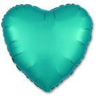 Сатин тиффани фольгированное сердце 46 см
