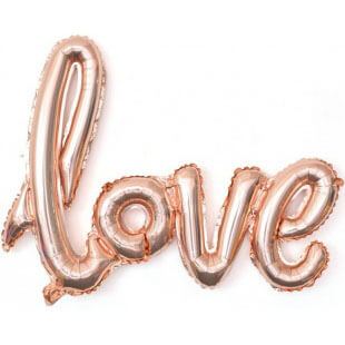Фигура надпись Love, 104 см, розовое золото