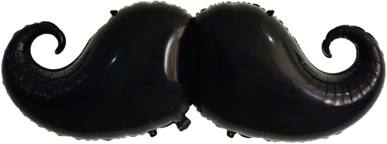Шар (51''/130 см) Фигура, Усы, Черный
