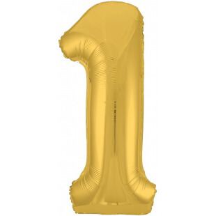 Цифра 1 золотая, 102 см
