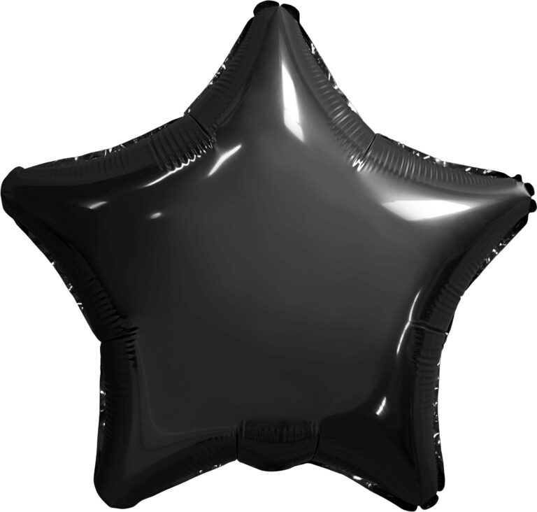 Шар (19''/48 см) Звезда, Черный (Agura)