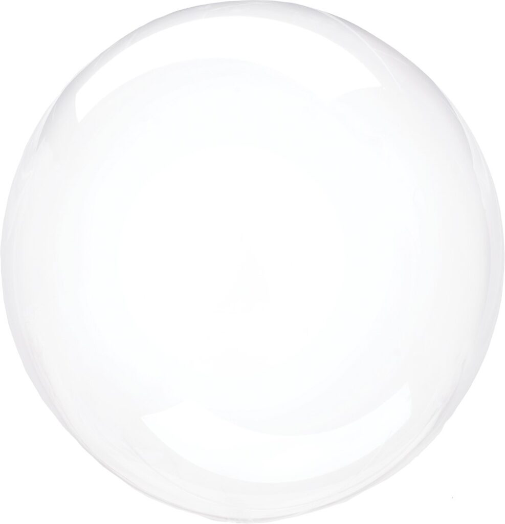 Шар (24''/46 см) Сфера, Deco Bubble (синяя упаковка), Прозрачный, Кристалл