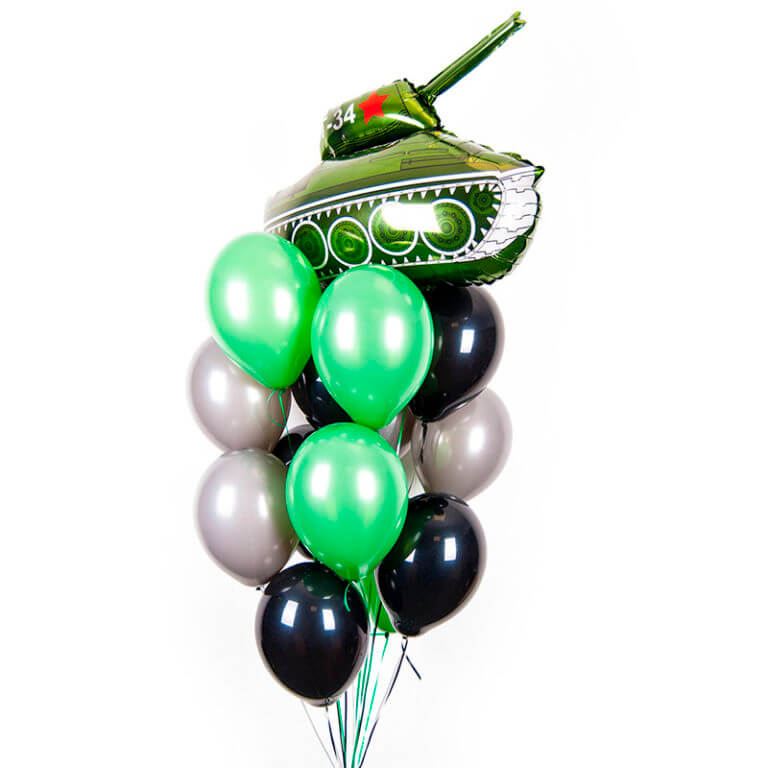 Композиция из гелиевых шариков Танк Т-34