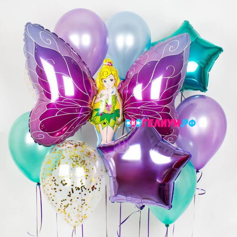 Композиция из воздушных шаров «Фея-бабочка»