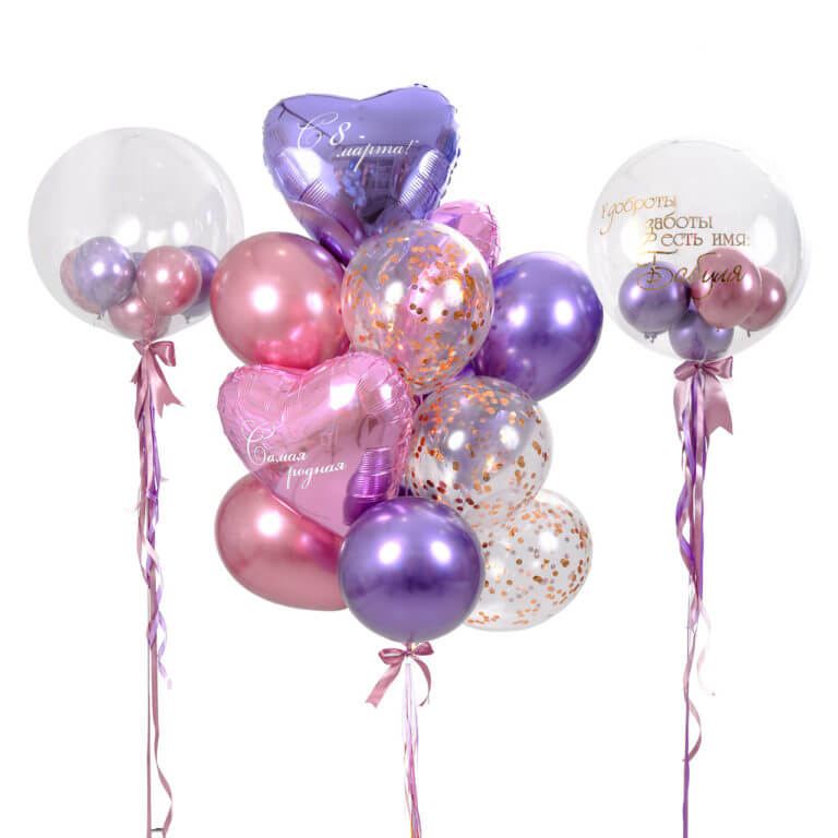 Набор шаров на день рождения «WOW»