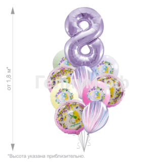 Облако воздушных шаров на 8 марта