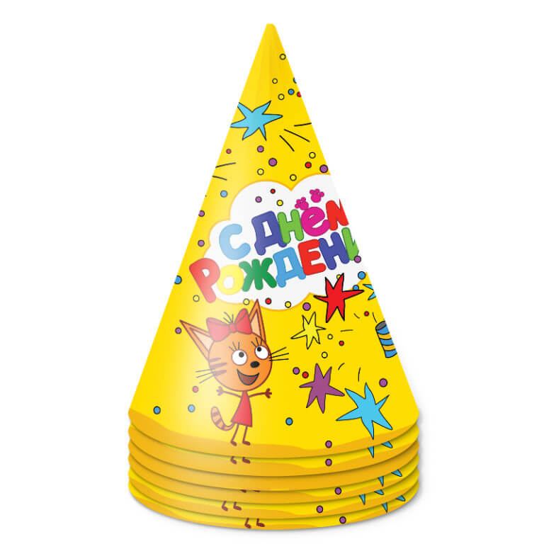 Колпаки Три кота, 6 шт