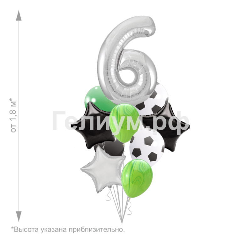 Облако шаров с шифрой на выбор Болельщик 3