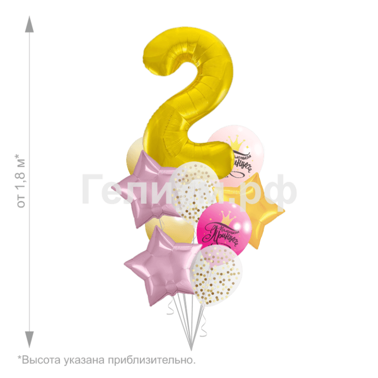 Воздушные шары с цифрой Маленькая принцесса