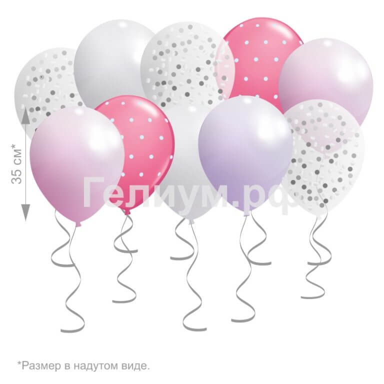 Шары под потолок «Мила» 10 шт.