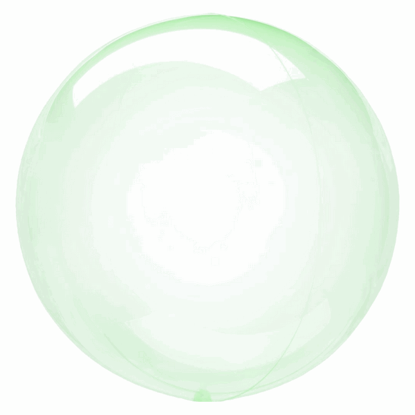 Шар 3D Deco Bubble 46 см, зелёный, кристалл