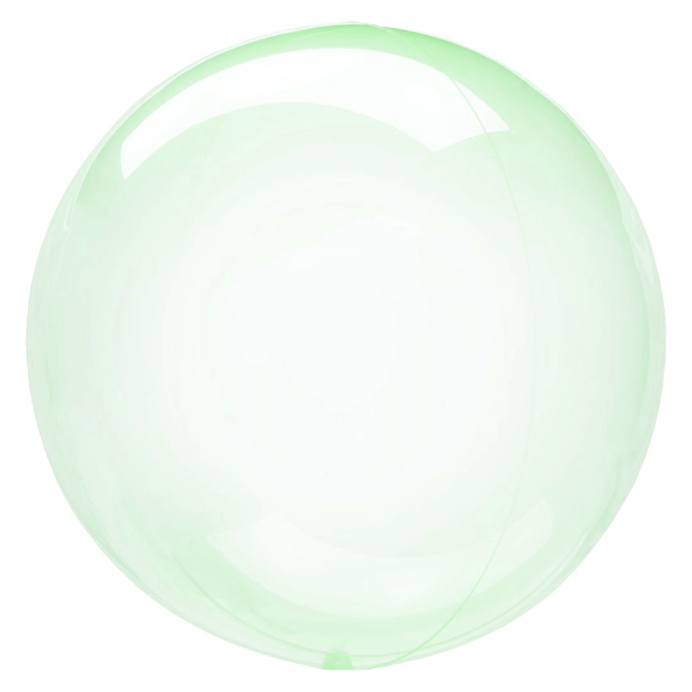 Шар 3D Deco Bubble 46 см, зелёный, кристалл