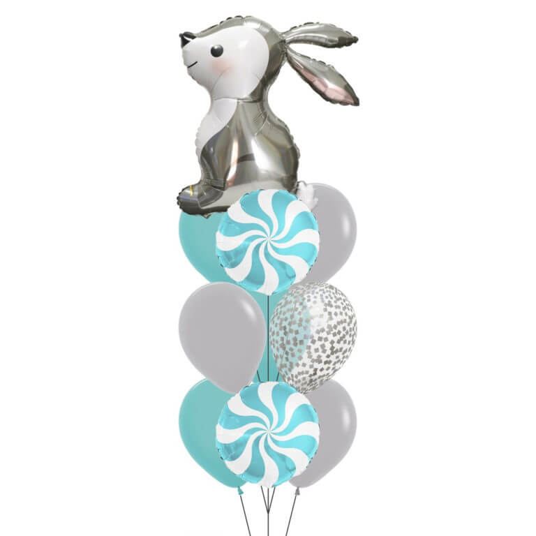 Фонтан шаров с зайчиком