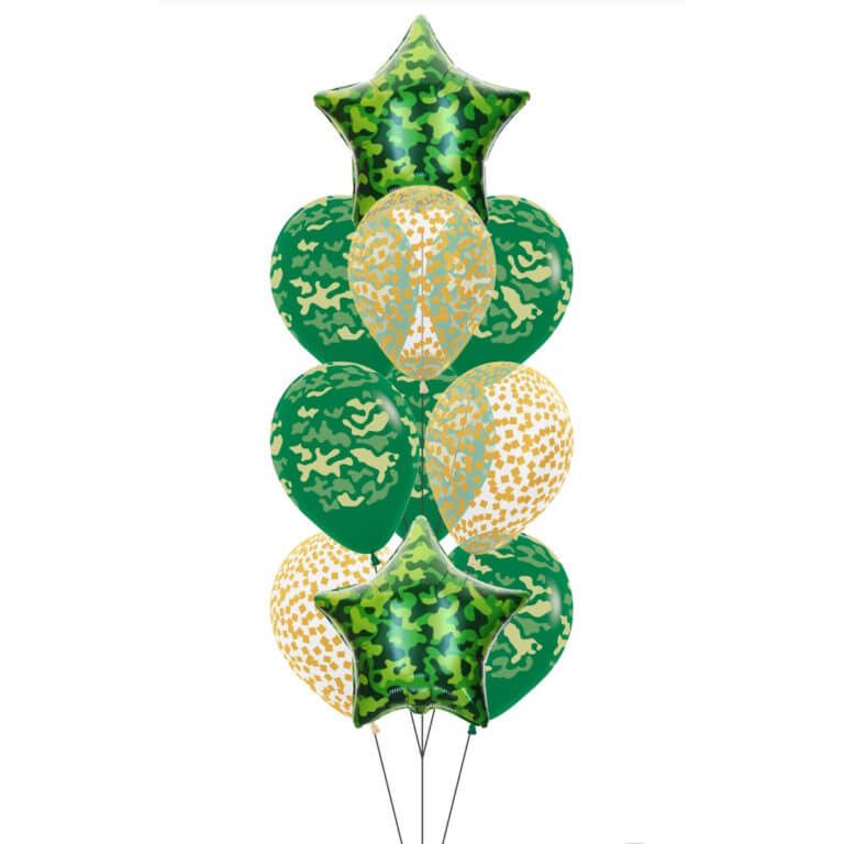 Фонтан воздушных шаров на 23 февраля