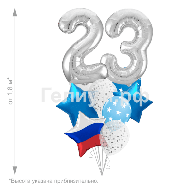 Набор воздушных шаров триколор