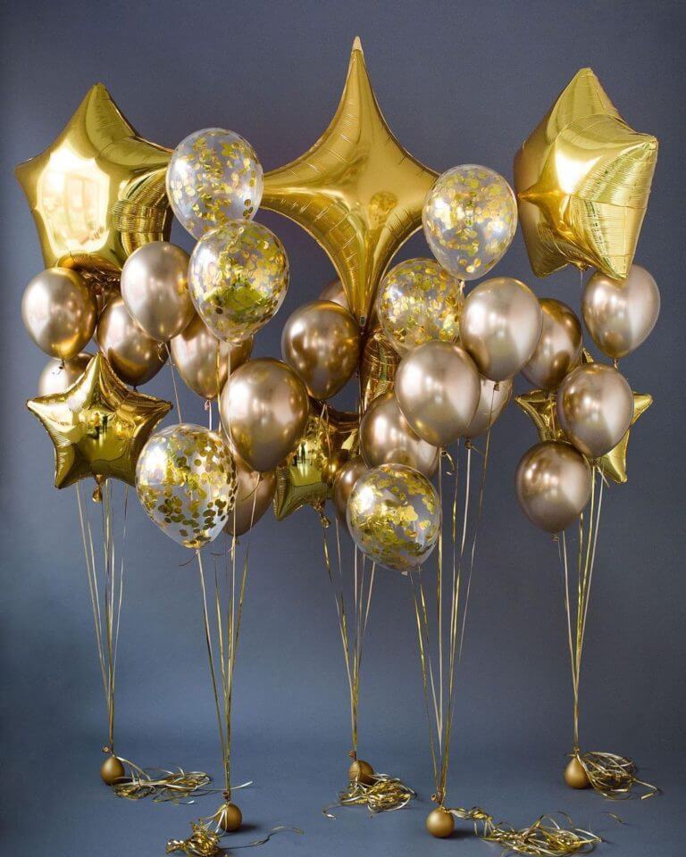 Набор гелиевых шаров на юбилей