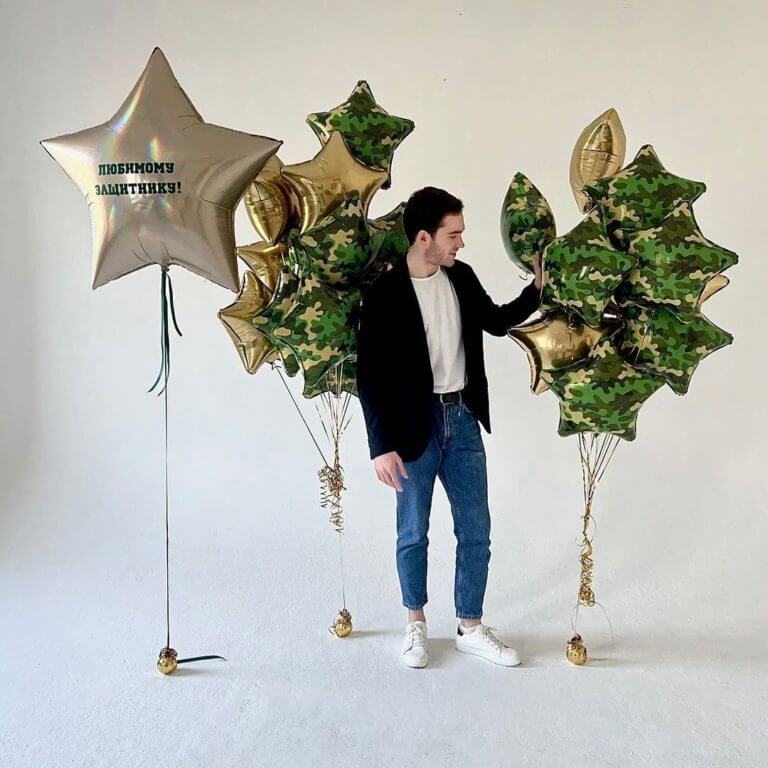 Набор воздушных шаров на 23 февраля