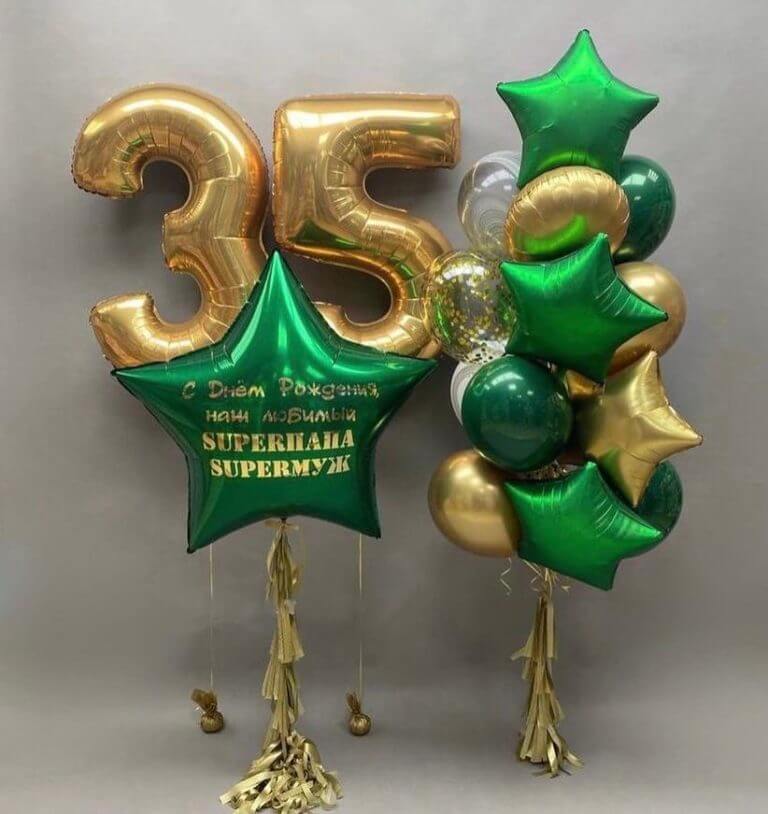 Воздушные шары на день рождения мужчине