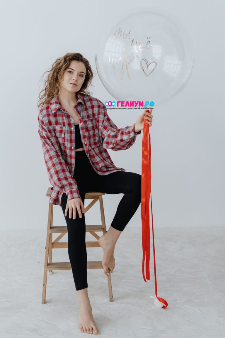 Воздушный шар баблс с надписью