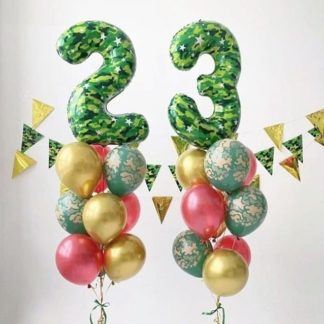 Фонтаны воздудушных шаров с цифрами