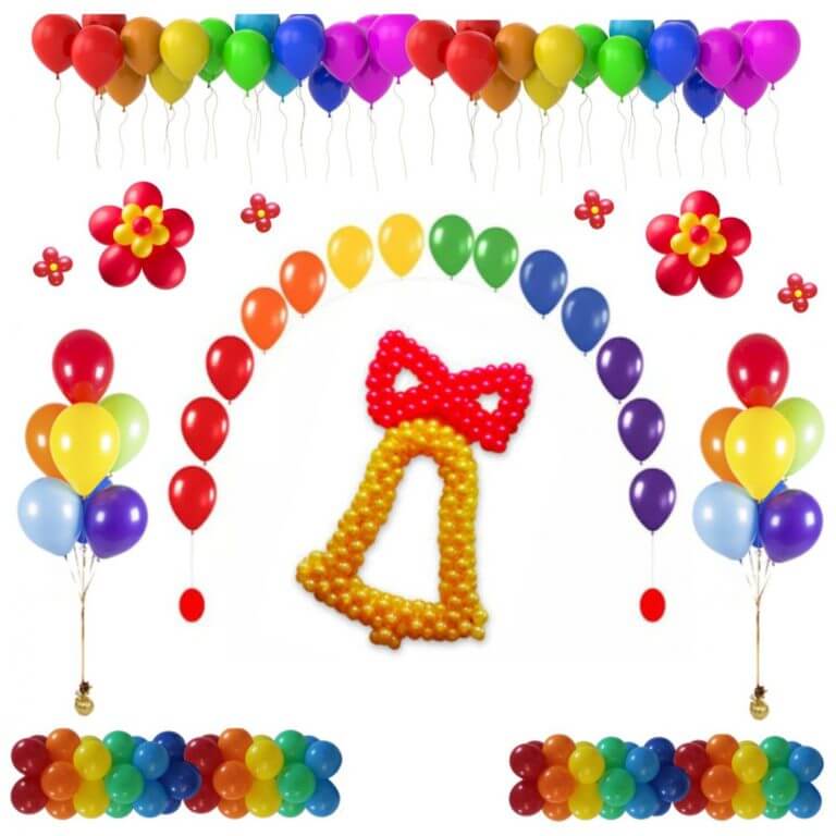 Набор шаров разноцветных шаров в садик (под ключ)