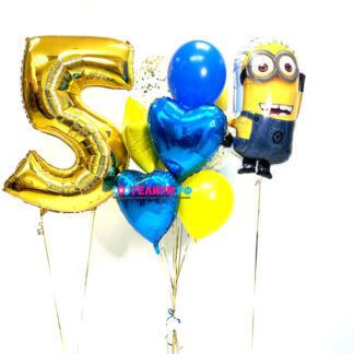 Набор шаров с гелием миньон на 5 лет