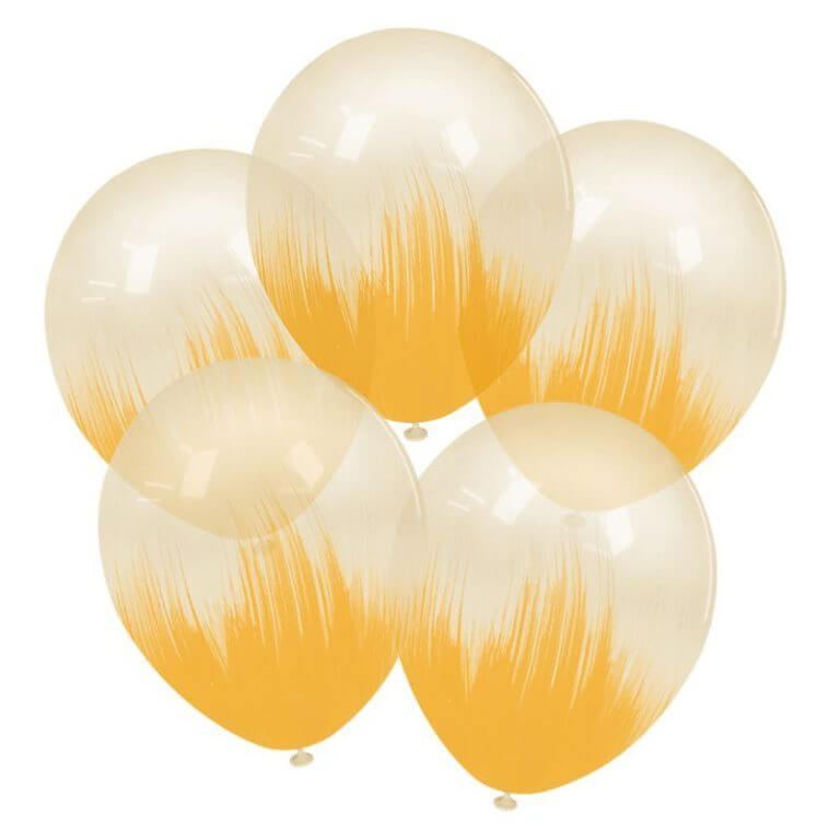 Латесный шар 30 см, браш, оранжевый, хрусталь