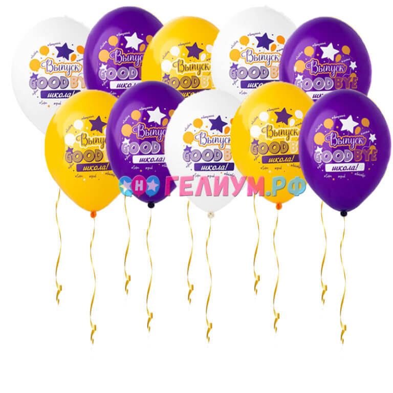 Шары под потолок Goodbye, школа!