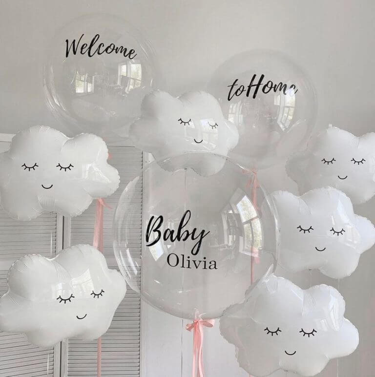 Комплект шаров на выписку из роддома