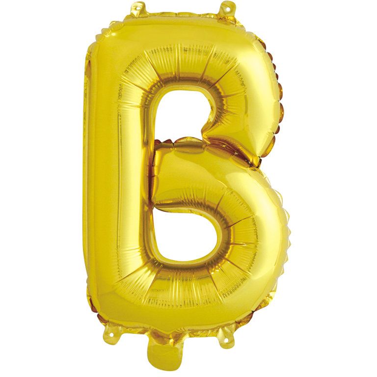 Мини буква В, 41 см, золото
