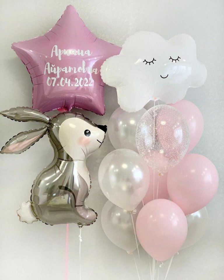 Набор шаров на выписку из роддома девочки