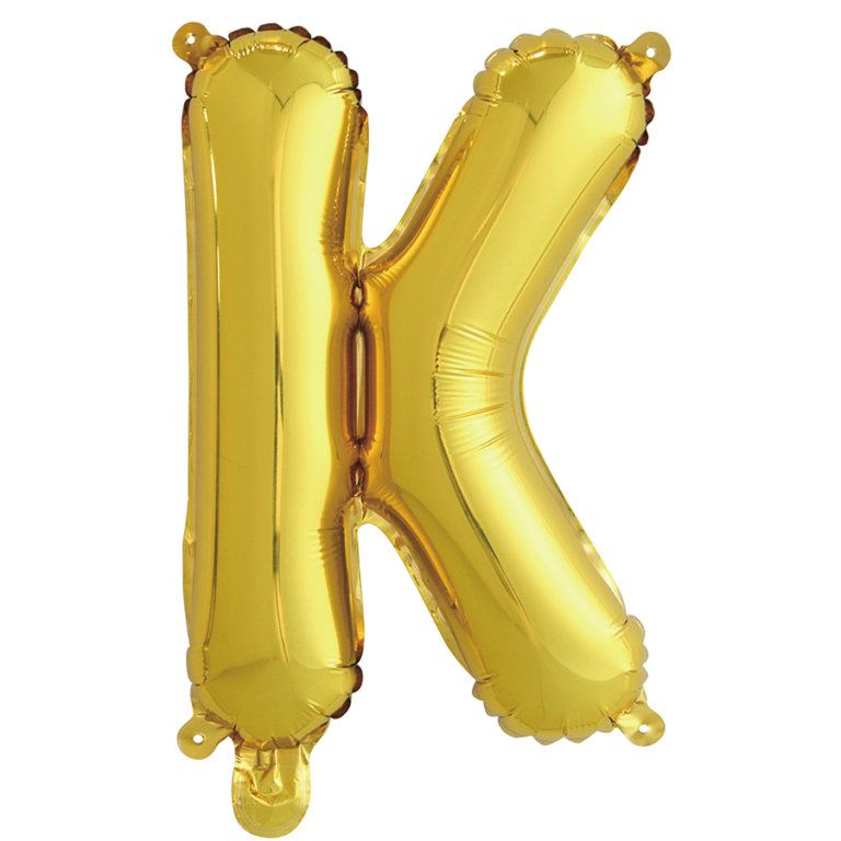 Мини буква К, 41 см, золото