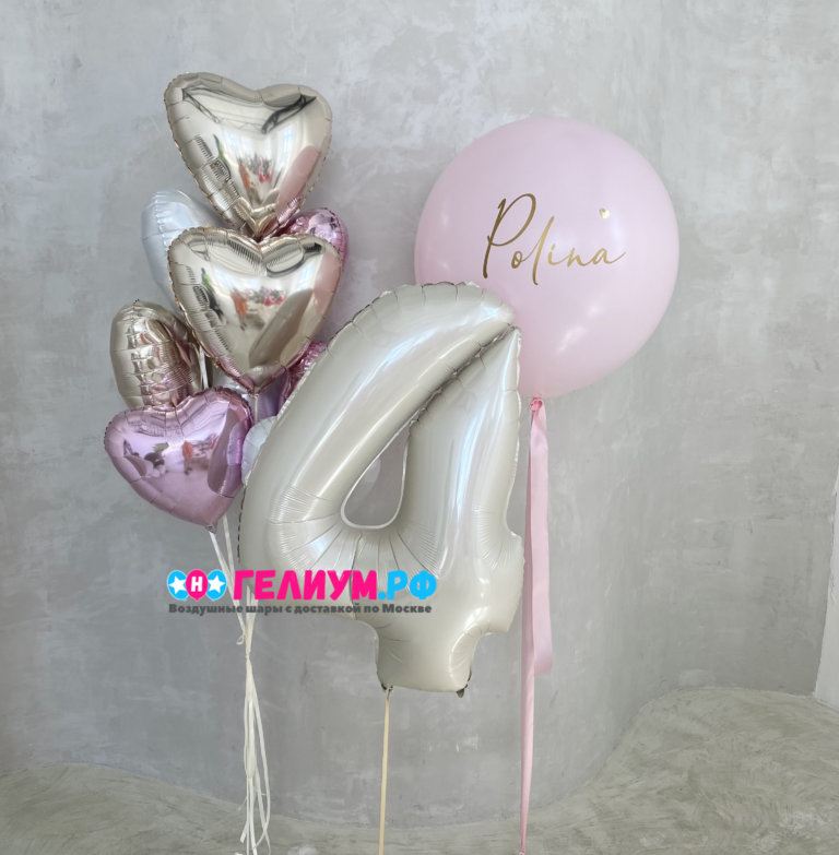 Набор воздушных шаров розовых