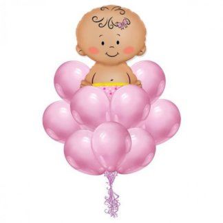 Шары с гелием розовые на выписку