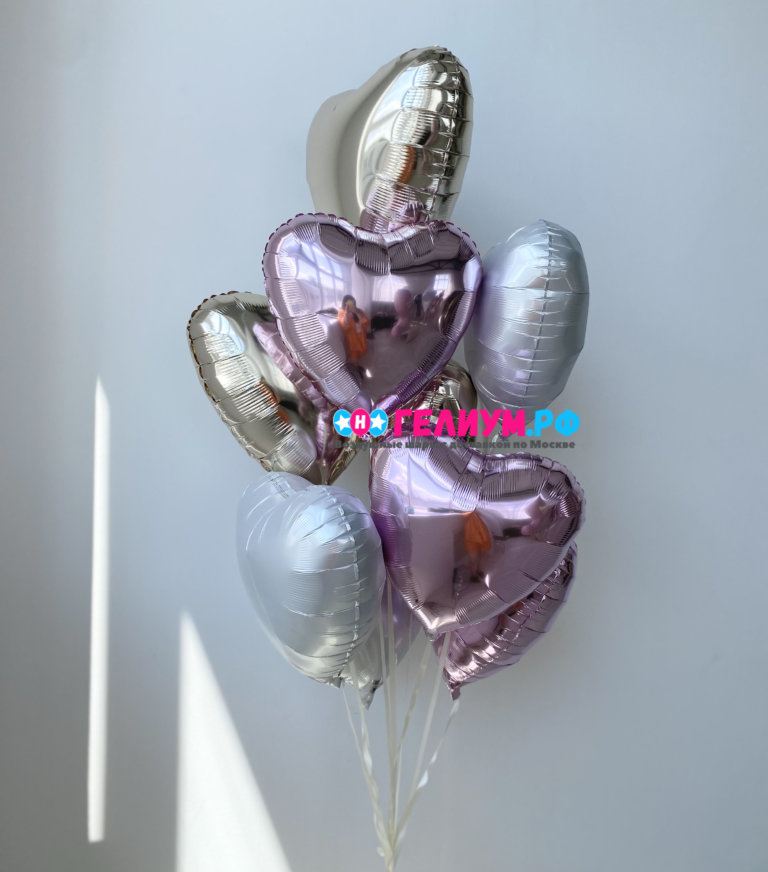 Фонтан из 10 шаров сердца