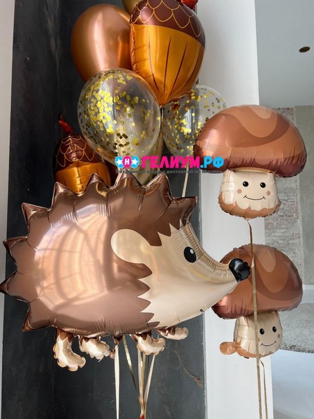 Набор воздушных шаров с гелием Ёжик