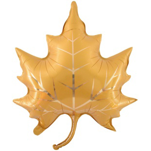 Шар (28''/71 см) Фигура, Кленовый лист, Желтый