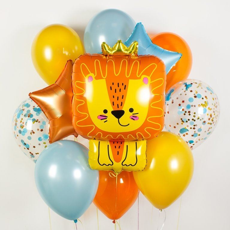 Шары с гелием на день рождения со львом
