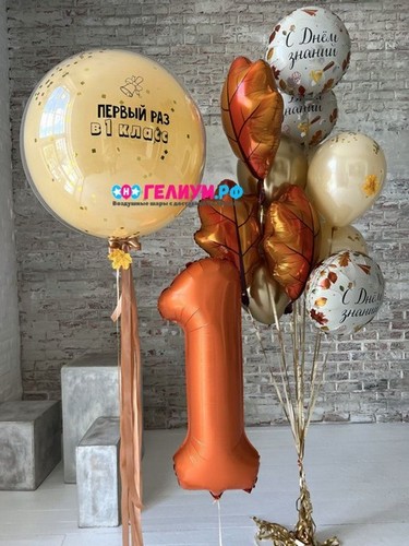 Набор шаров в школу первокласник с цифрой