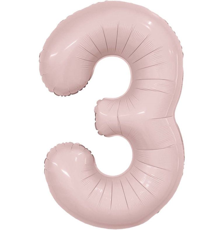 Цифра 3, Пыльная роза 102 см