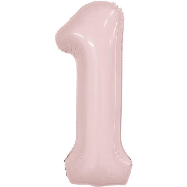 Шар цифра 1, Пыльная роза 102 см