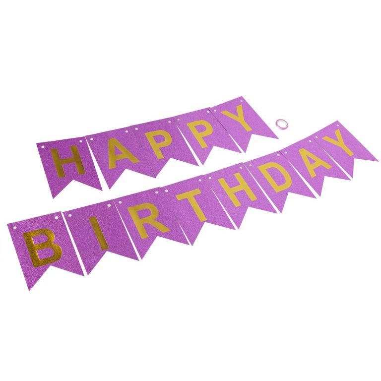 Гирлянда Флажки, Happy Birthday! (Фуше)