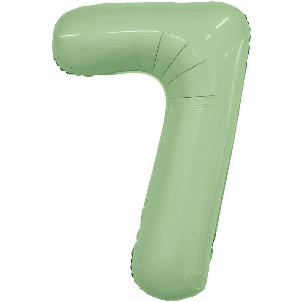 Шар (40''/102 см) Цифра, 7 Slim, Олива (Agura)