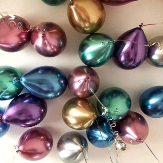 Шары под потолок 20 шт Ассорти Хром