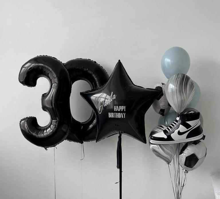 Шары с гелием на 30 лет для мужчины