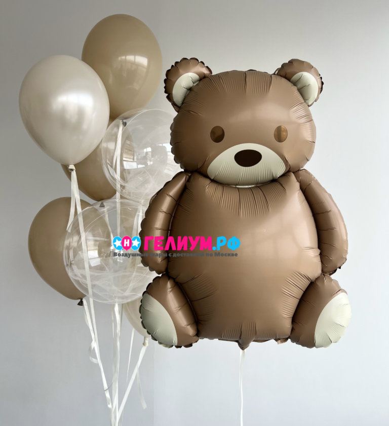 Набор надувных шаров с мишкой Барни
