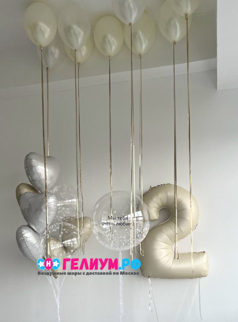 Набор шаров на 2 года девочке